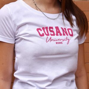 T-shirt donna (scritta fuxia)